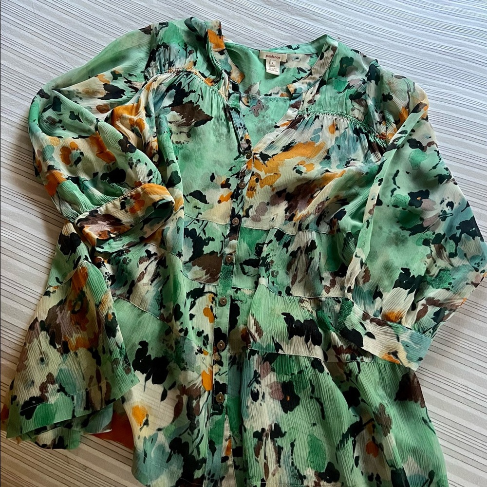 Sundance Sheer Silk Tiered Top